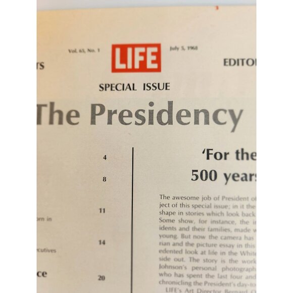 Life Magazine Special Issue: The Presidency July 5 1968 Vol. 65 No. 1 - Picture 12 of 15